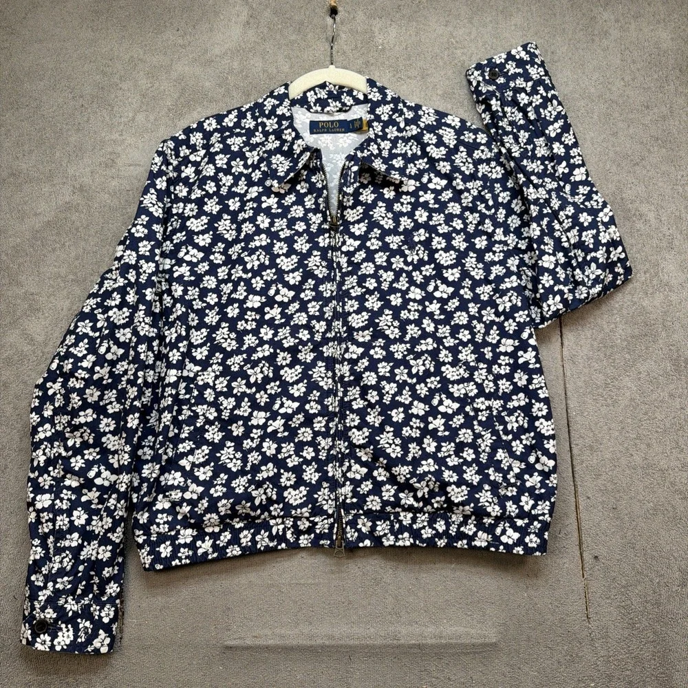 Polo‎ Ralph Lauren Jacket Zip Floral Print Lightweight Women's Large